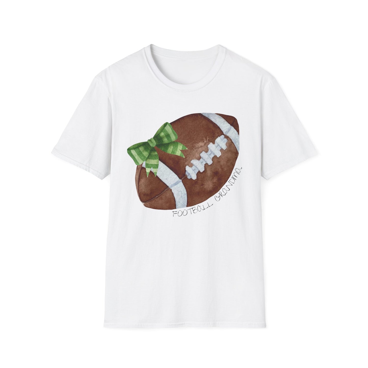 Football Grandma T-Shirt with Green Bow