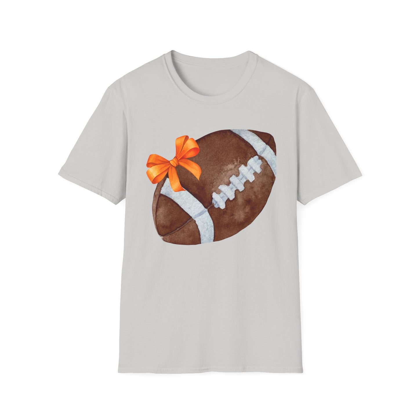 Football T-Shirt with Orange Bow