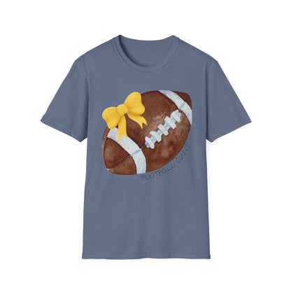 Football Aunt T-Shirt with Yellow Bow