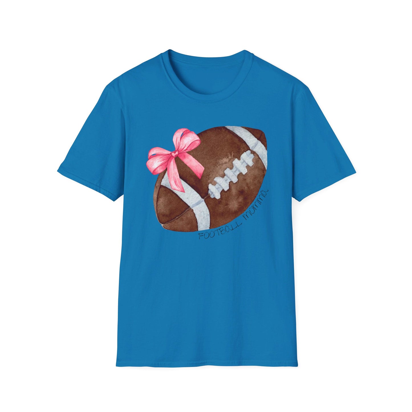 Football Momma T-Shirt with Pink Bow