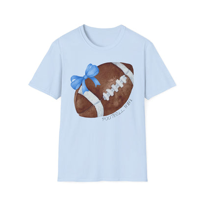 Football Mimi T-Shirt with Blue Bow