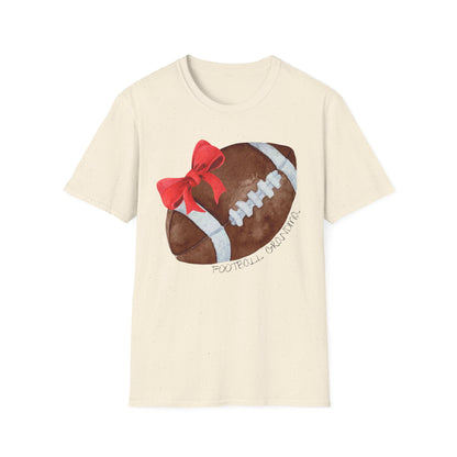 Football Grandma T-Shirt with Red Bow