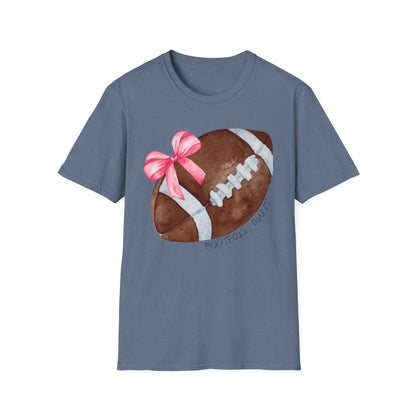 Football Aunt T-Shirt with Pink Bow