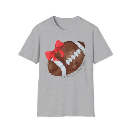 Football Grandma T-Shirt with Red Bow