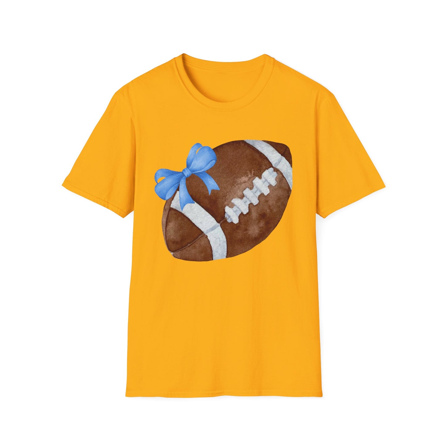 Football T-Shirt with Blue Bow