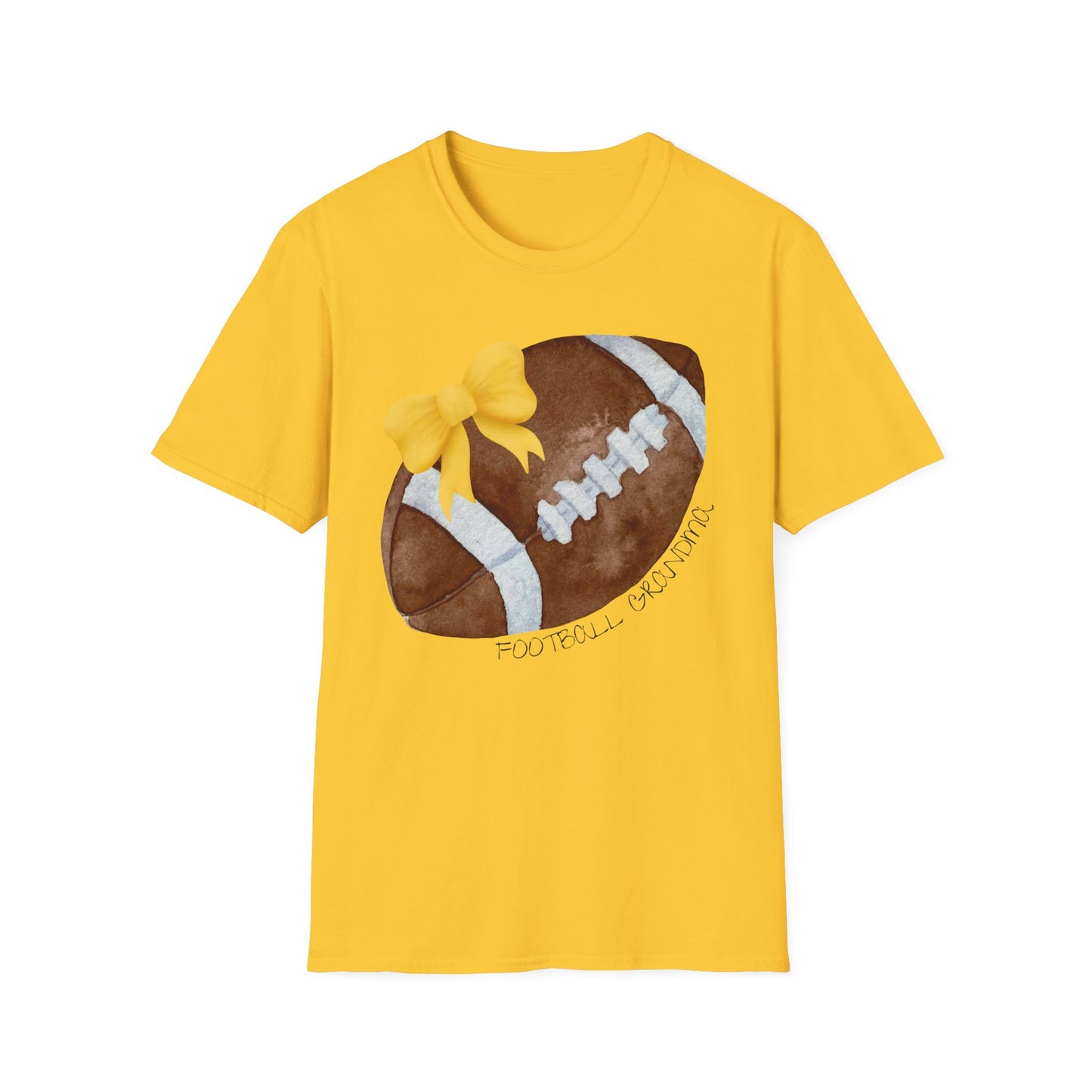 Football Grandma T-Shirt with Yellow Bow