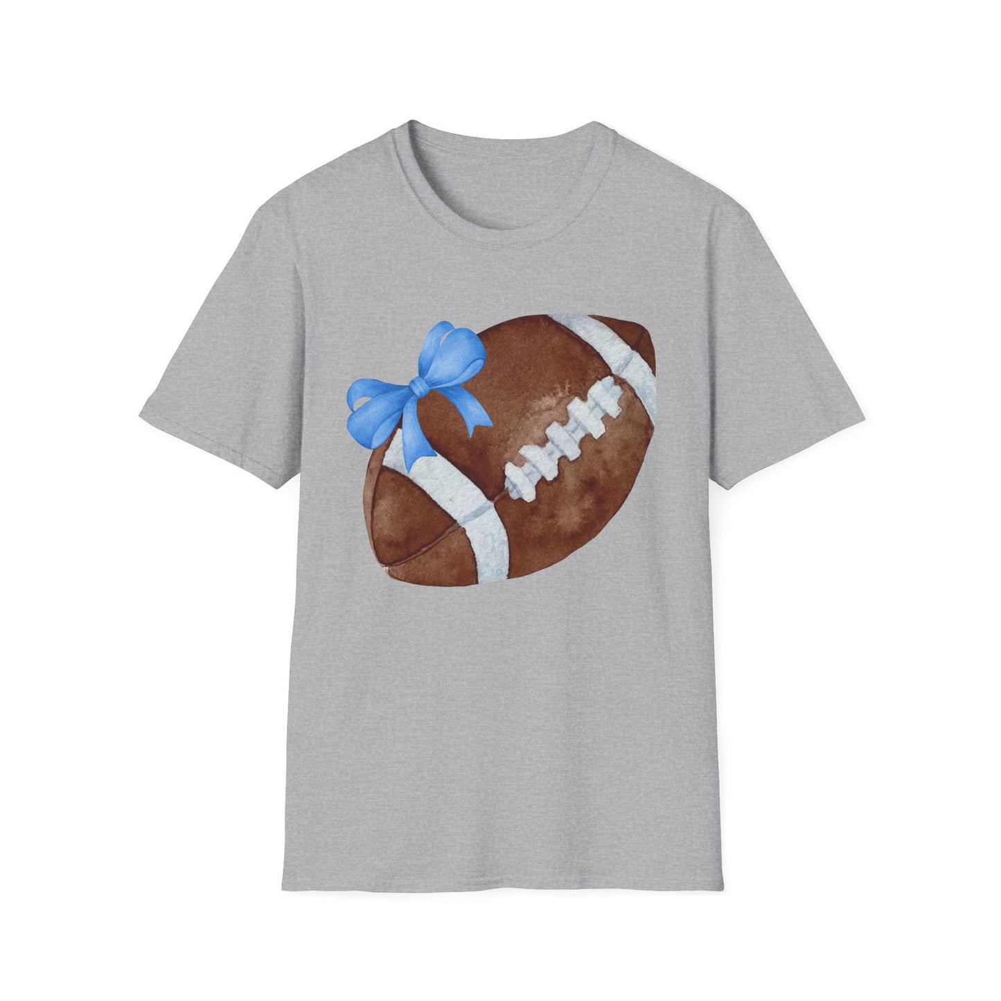 Football T-Shirt with Blue Bow