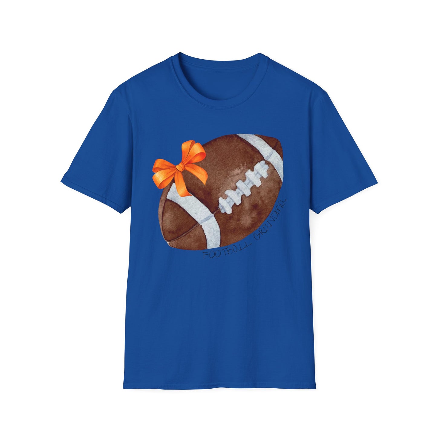 Football Grandma T-Shirt with Orange Bow