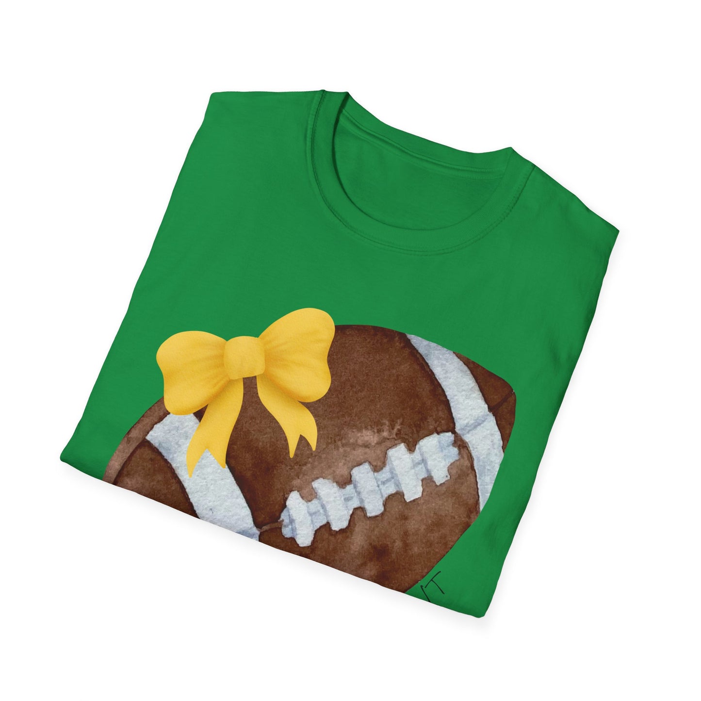 Football Aunt T-Shirt with Yellow Bow