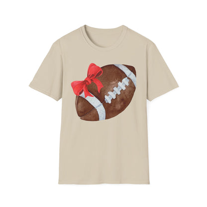 Football T-Shirt with Red Bow