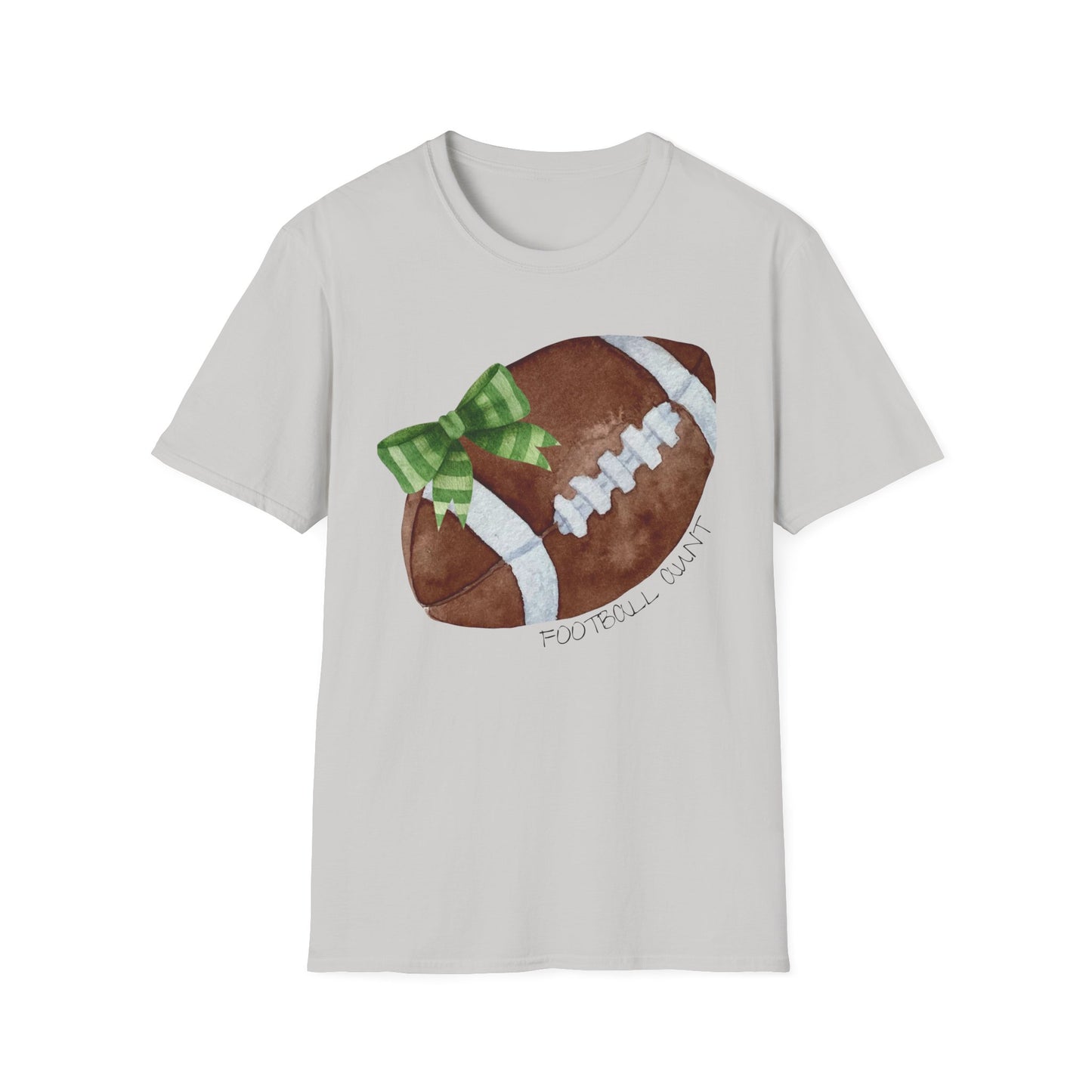 Football Aunt T-Shirt with Green Bow