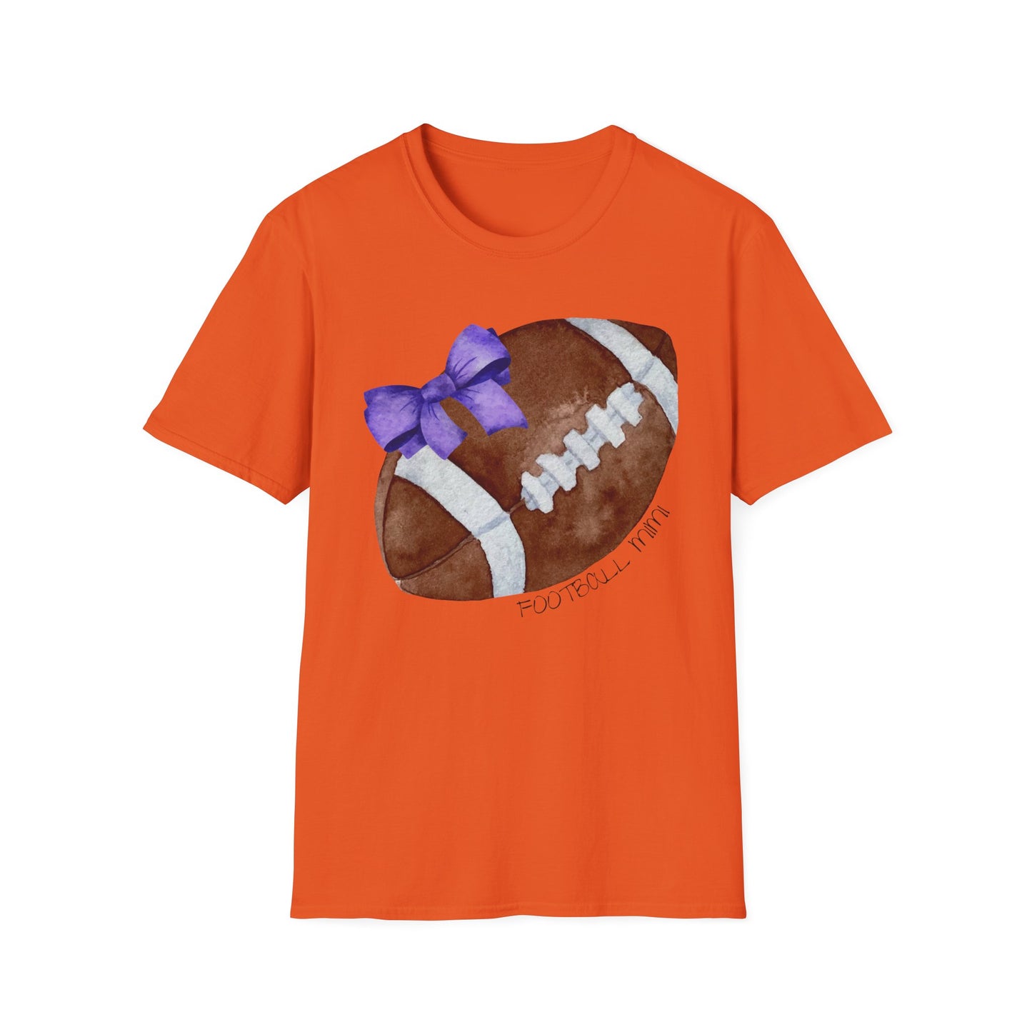 Football Mimi T-Shirt with Purple Bow