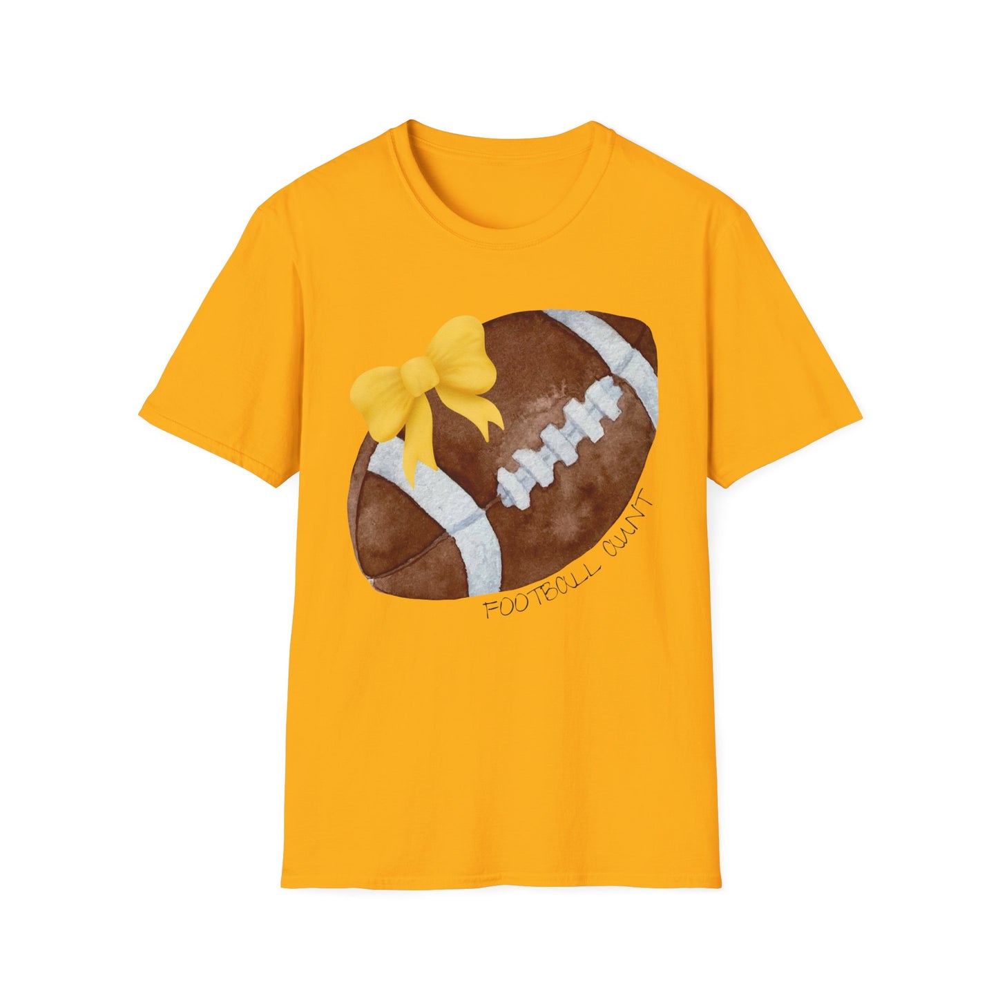 Football Aunt T-Shirt with Yellow Bow