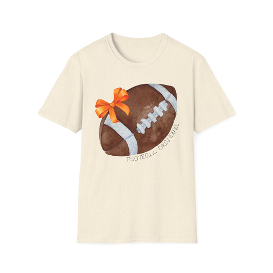 Football Grandma T-Shirt with Orange Bow