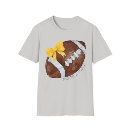 Football Aunt T-Shirt with Yellow Bow