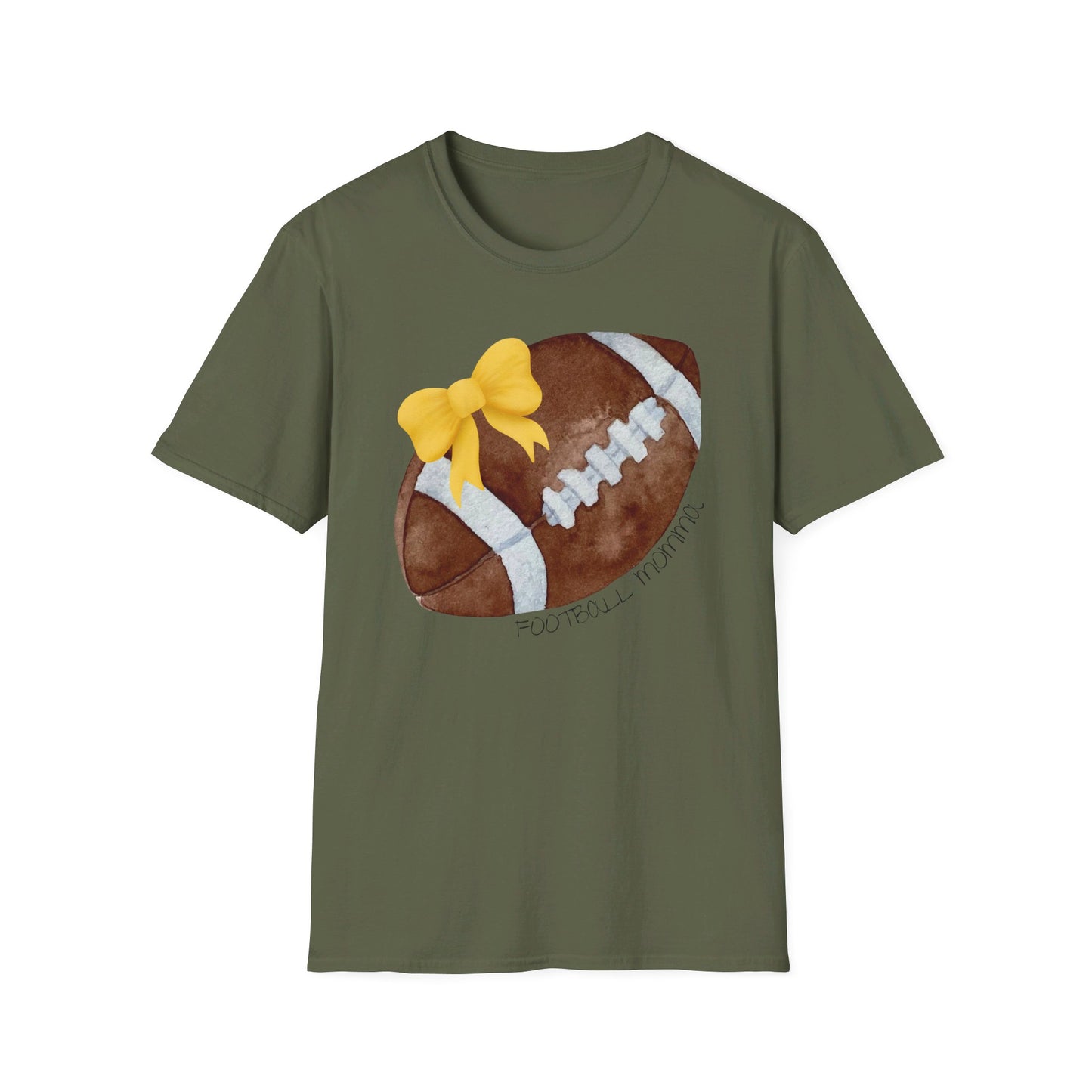 Football Momma T-Shirt with Yellow Bow