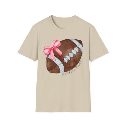 Football Aunt T-Shirt with Pink Bow