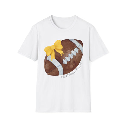 Football Aunt T-Shirt with Yellow Bow