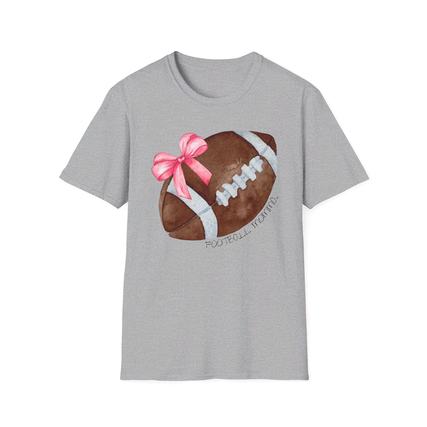 Football Momma T-Shirt with Pink Bow