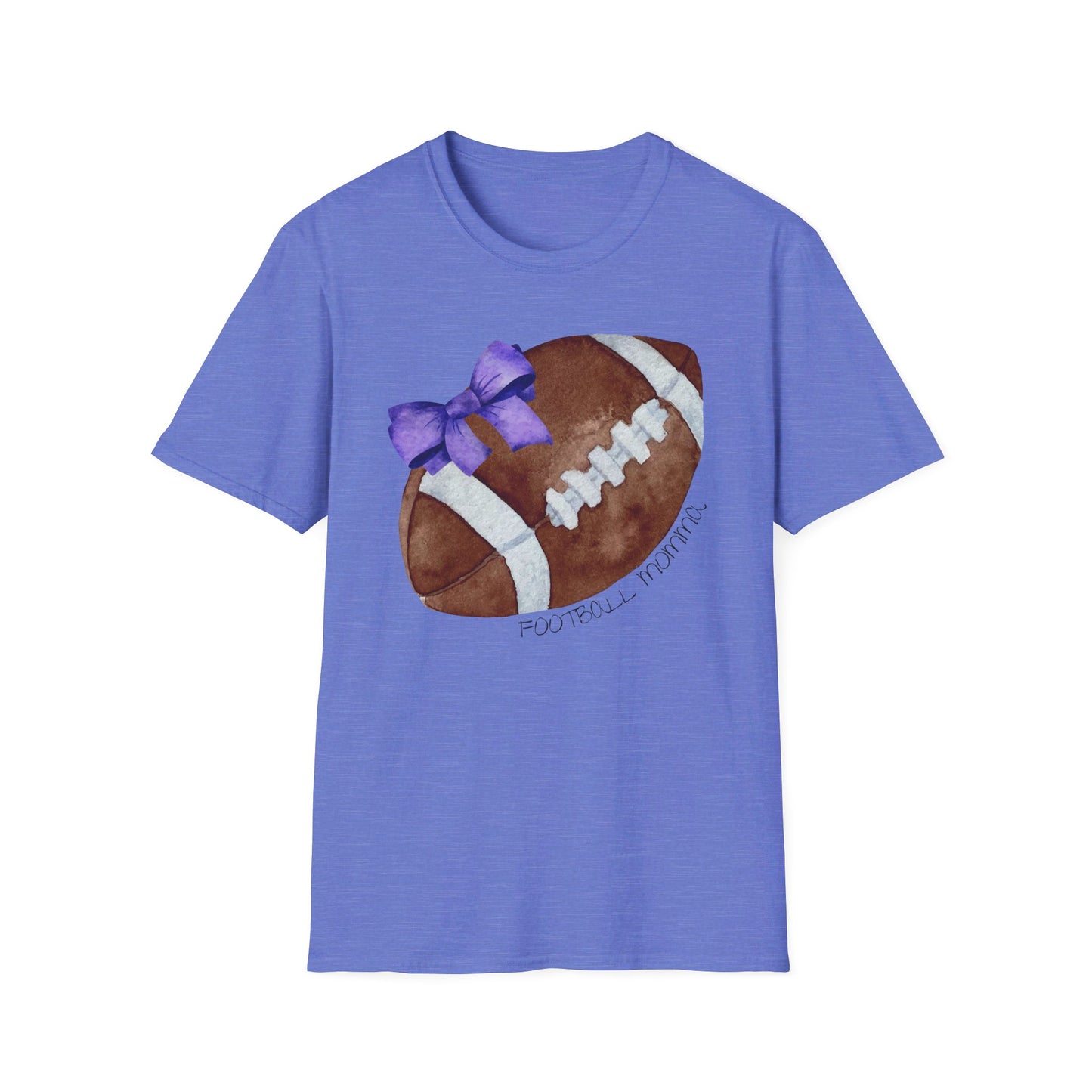 Football Momma T-Shirt with Purple Bow