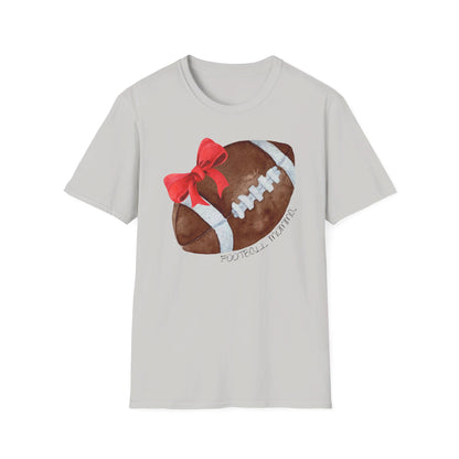 Football Momma T-Shirt with Red Bow