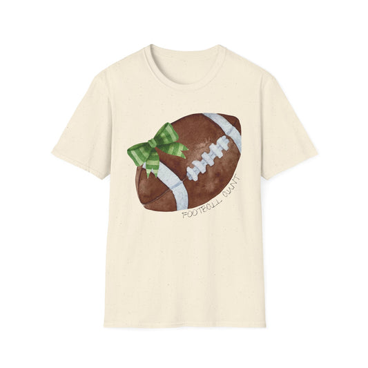 Football Aunt T-Shirt with Green Bow