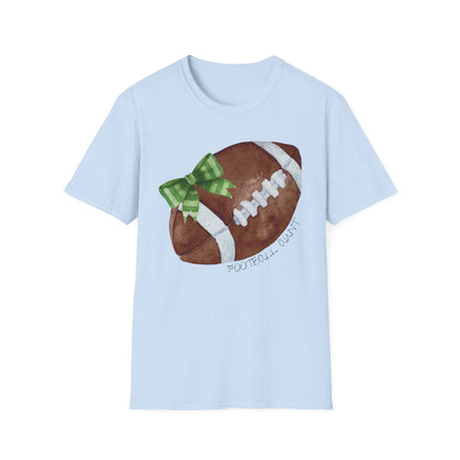 Football Aunt T-Shirt with Green Bow