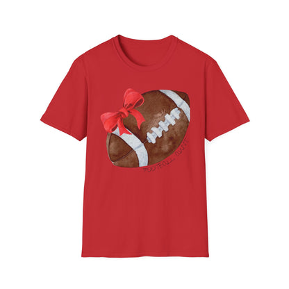 Football Aunt T-Shirt with Red Bow