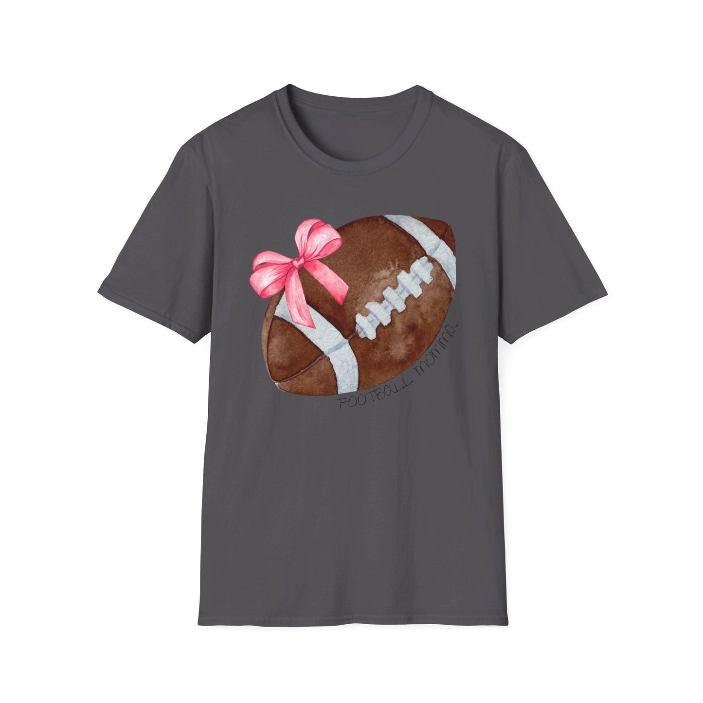 Football Momma T-Shirt with Pink Bow