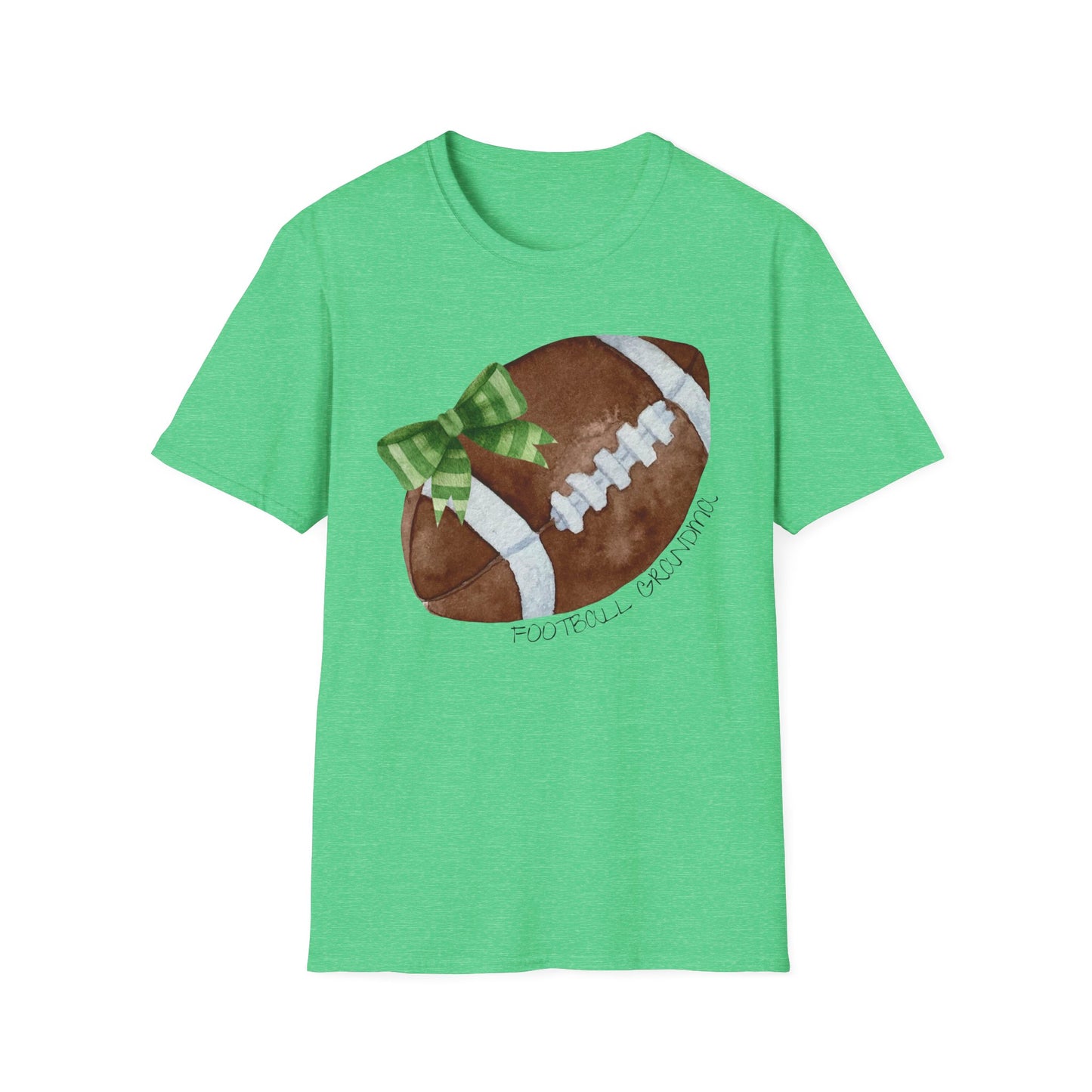 Football Grandma T-Shirt with Green Bow