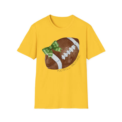 Football Grandma T-Shirt with Green Bow