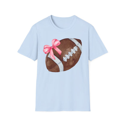 Football T-Shirt with Pink Bow