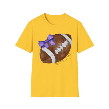 Football Mimi T-Shirt with Purple Bow