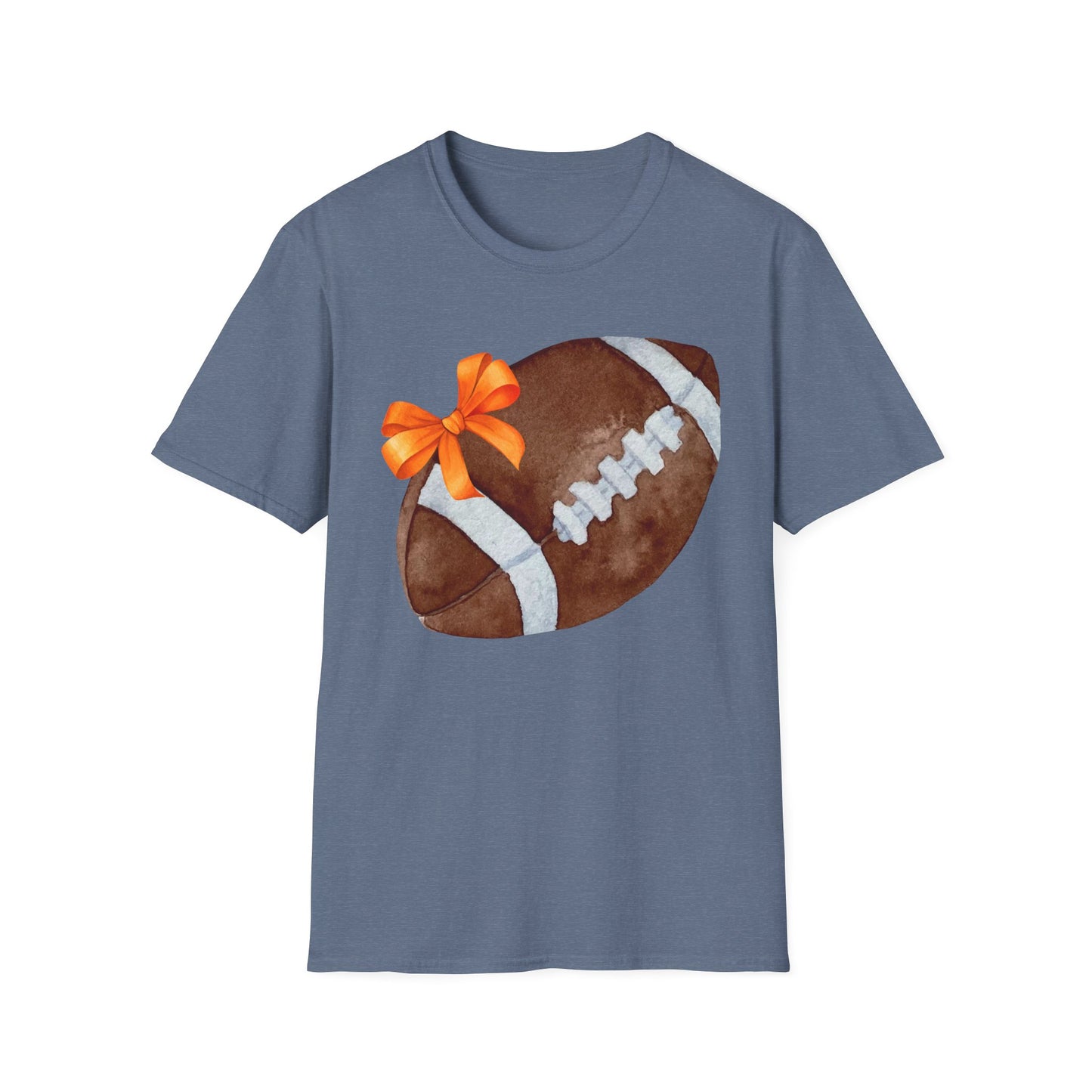 Football T-Shirt with Orange Bow