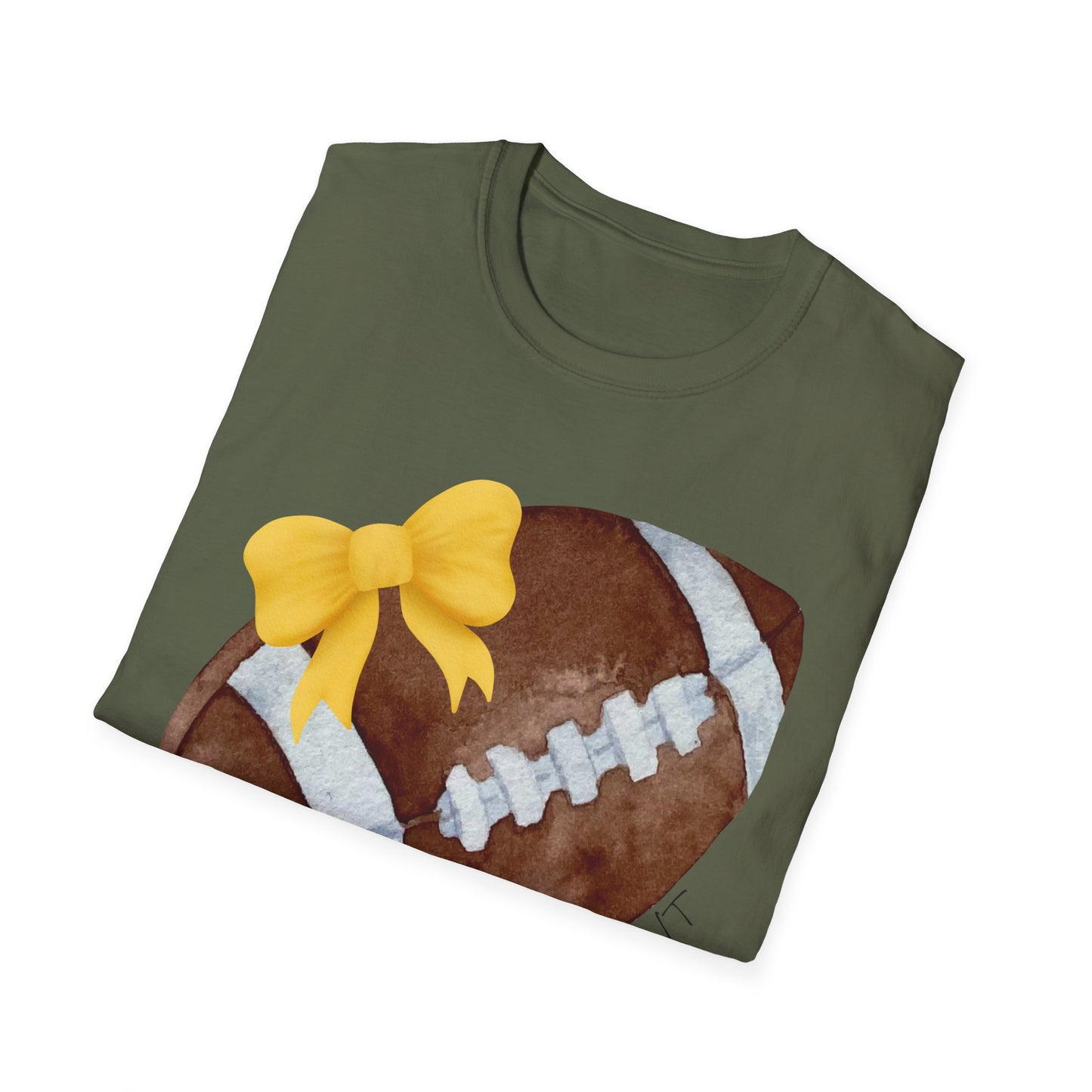 Football Aunt T-Shirt with Yellow Bow