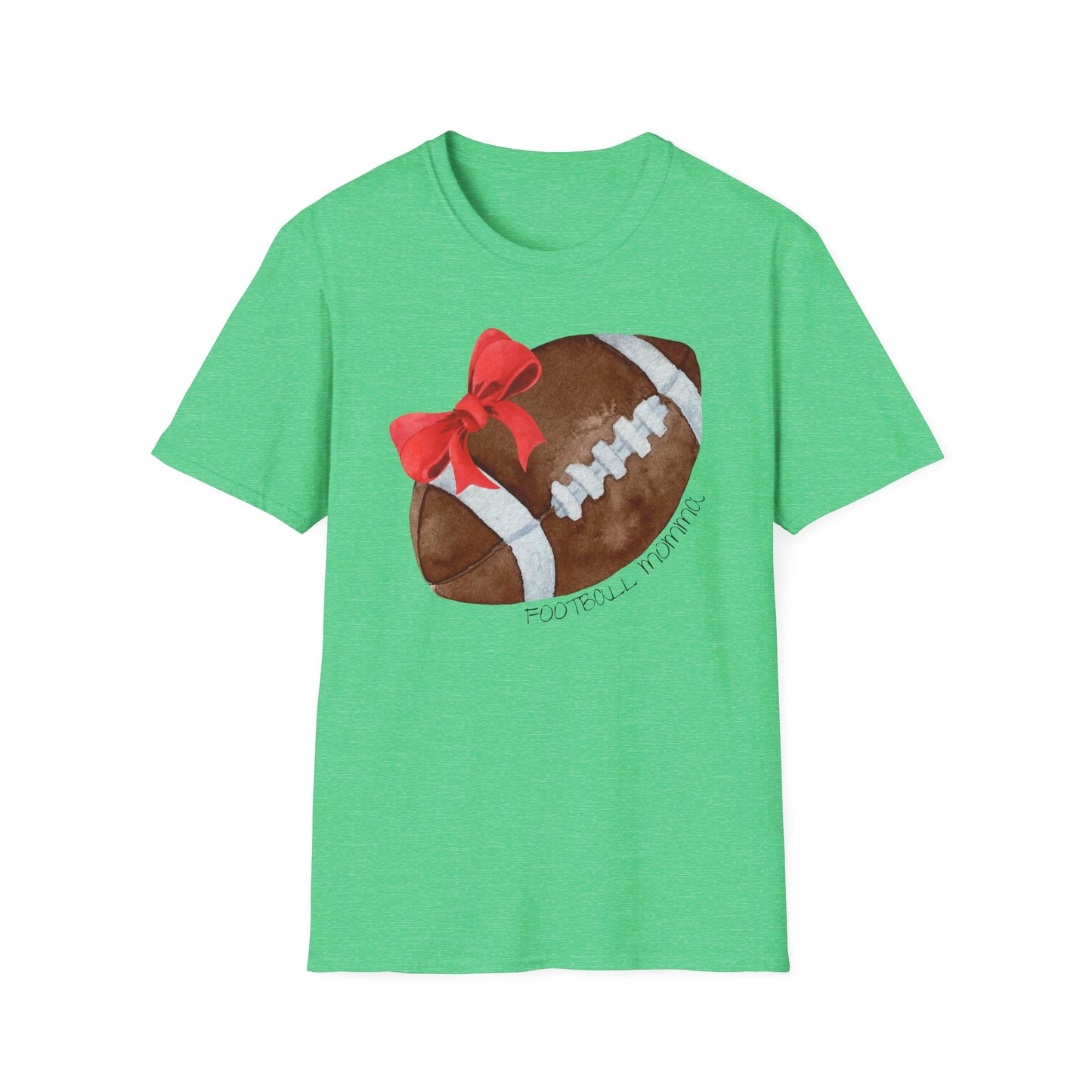 Football Momma T-Shirt with Red Bow