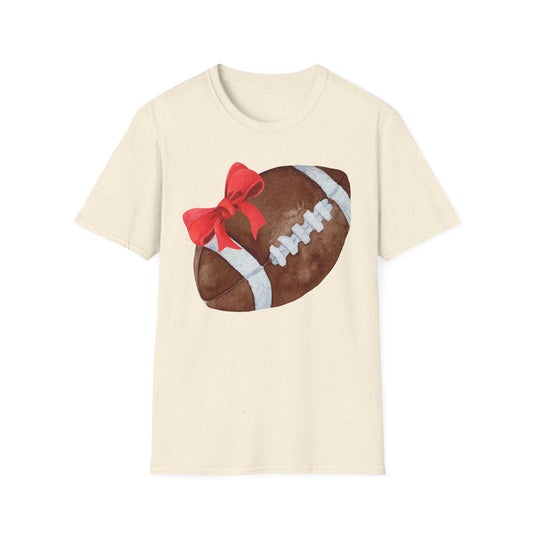 Football T-Shirt with Red Bow