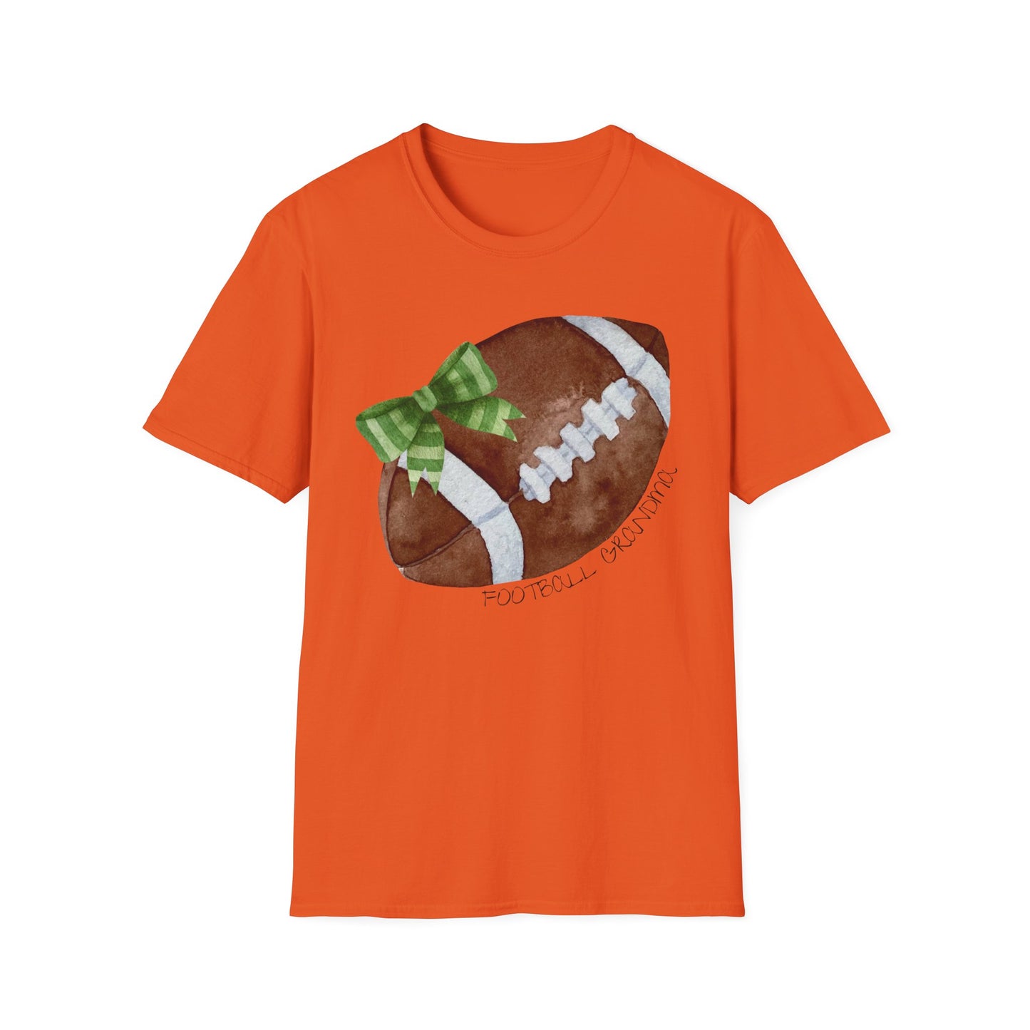 Football Grandma T-Shirt with Green Bow