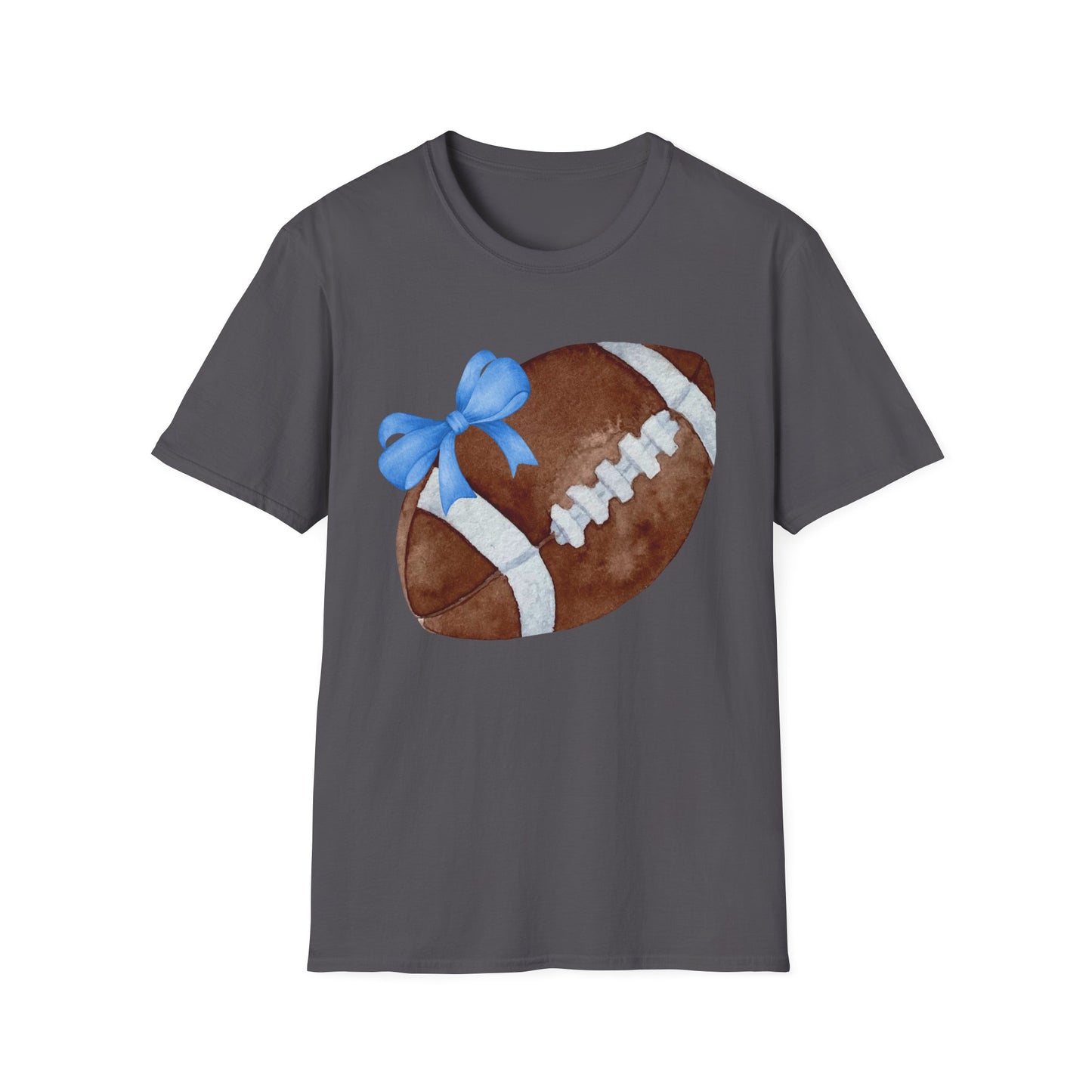 Football T-Shirt with Blue Bow