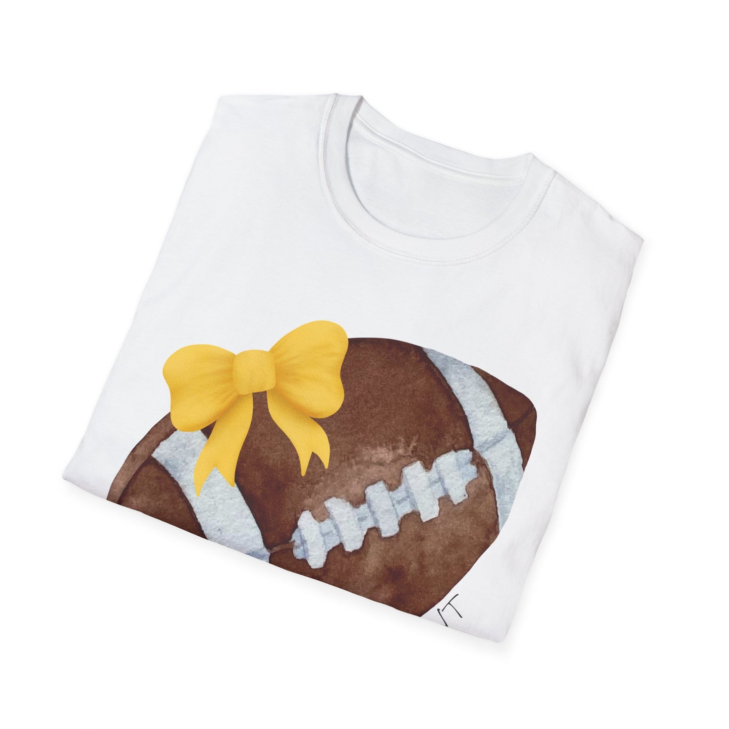 Football Aunt T-Shirt with Yellow Bow