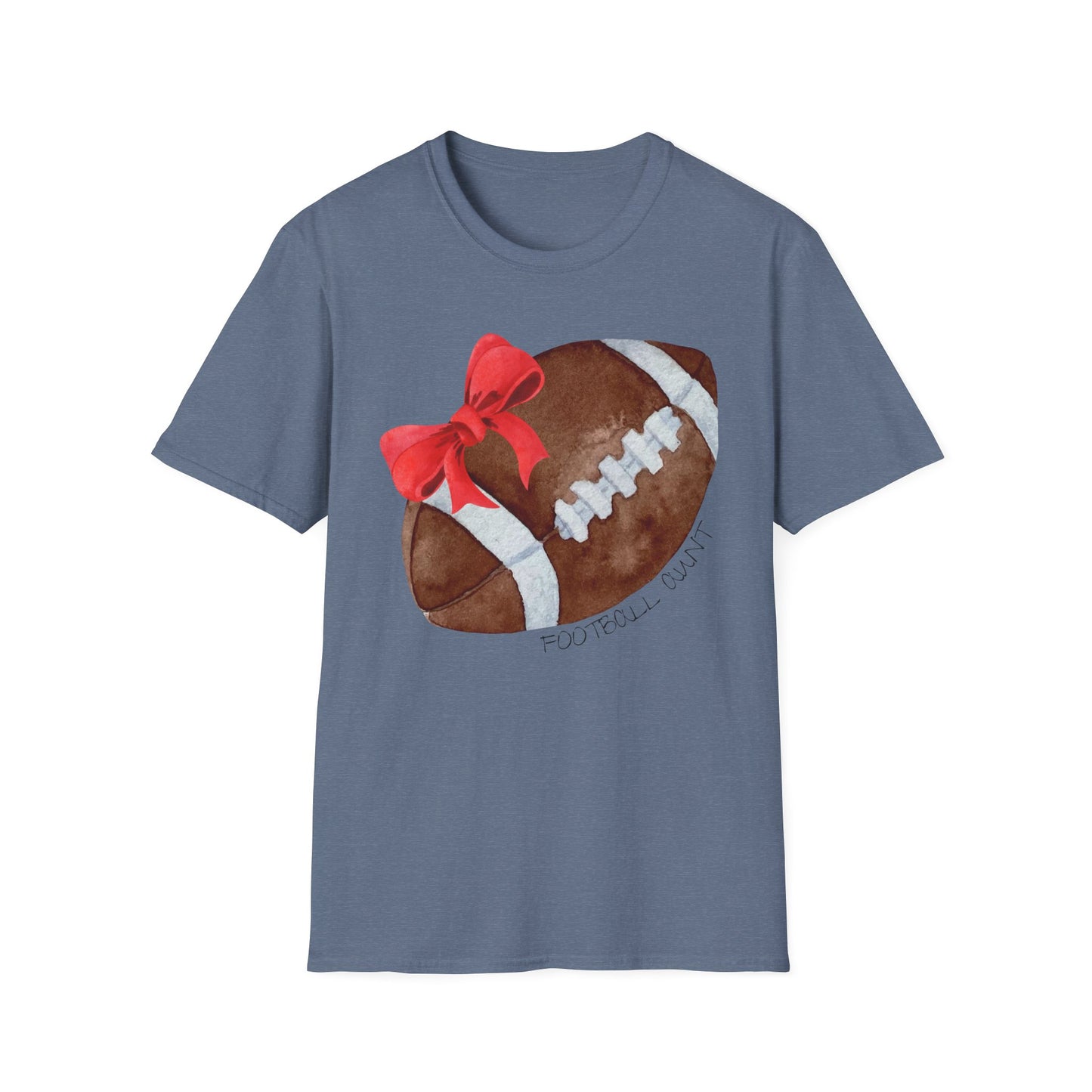 Football Aunt T-Shirt with Red Bow