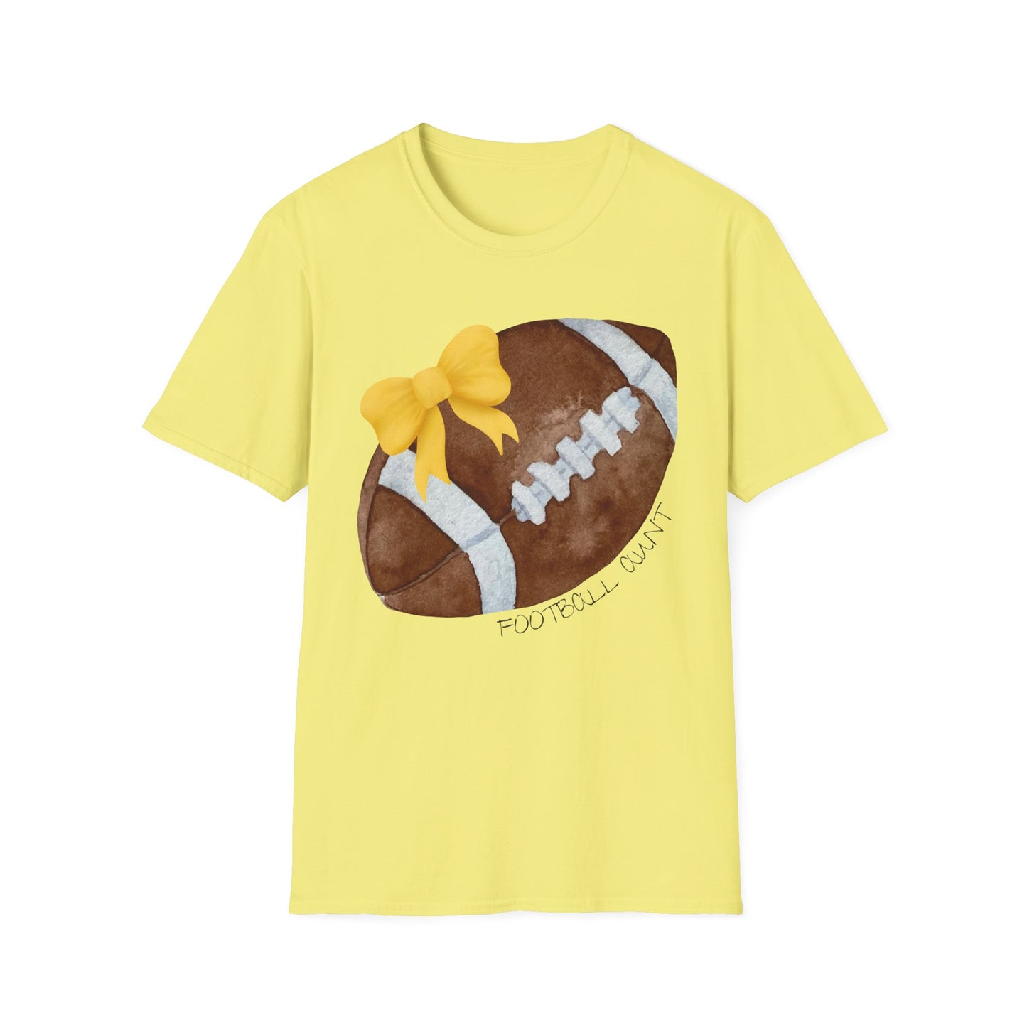 Football Aunt T-Shirt with Yellow Bow