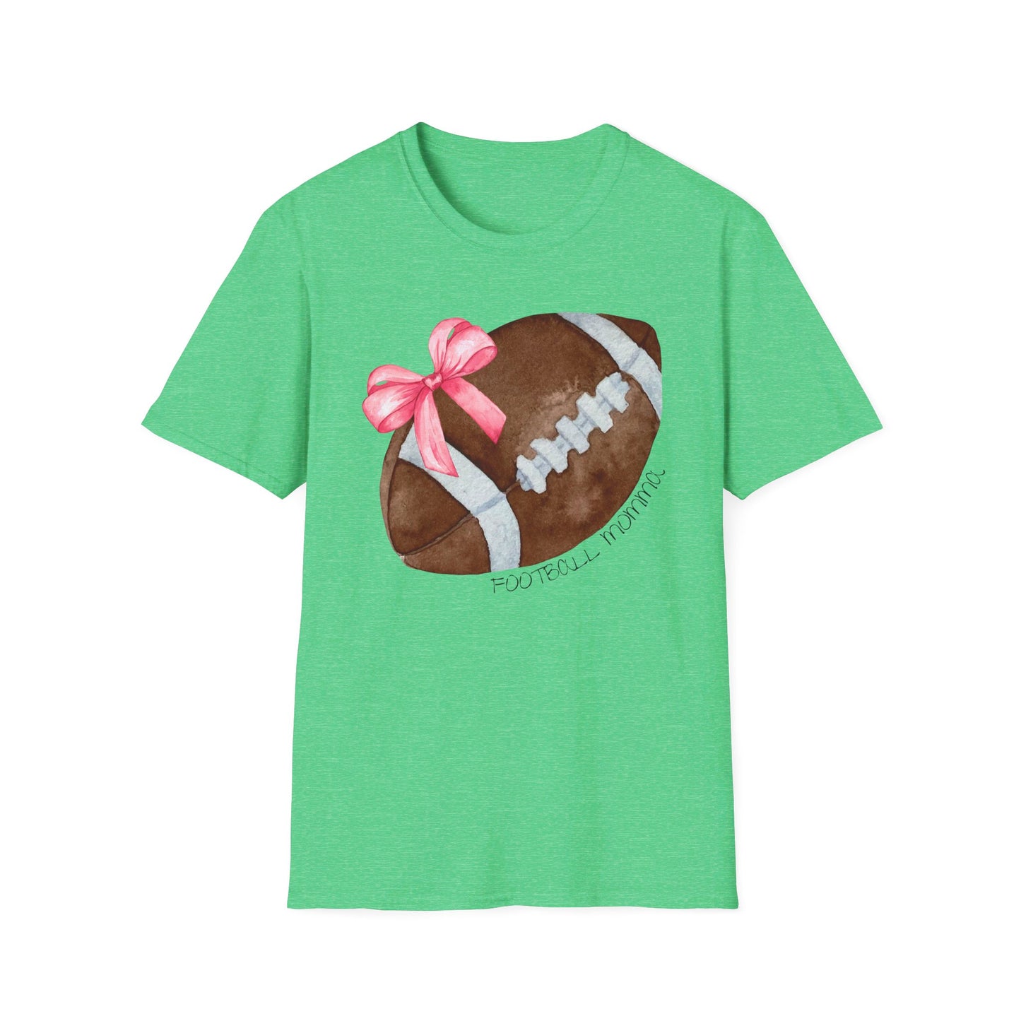 Football Momma T-Shirt with Pink Bow