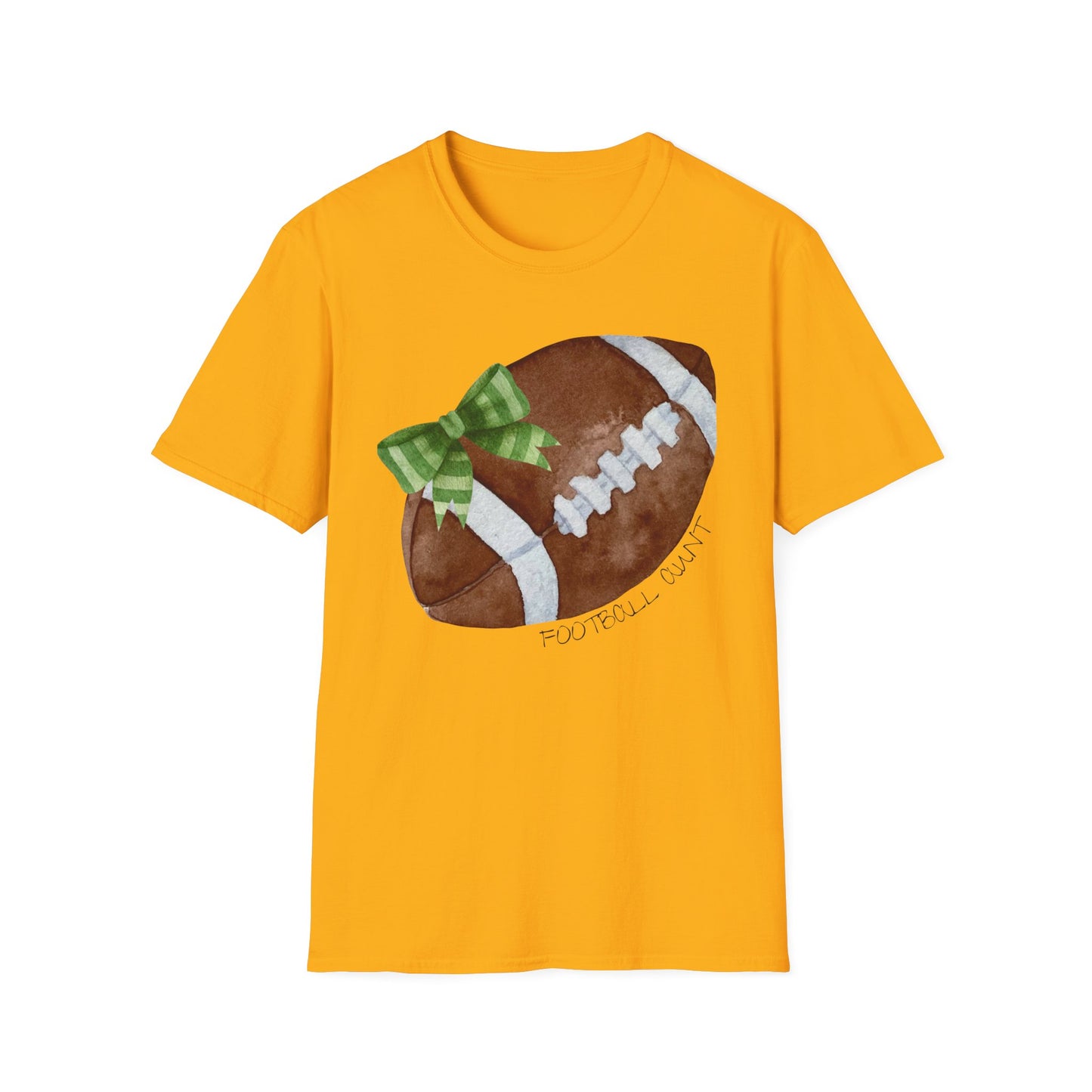 Football Aunt T-Shirt with Green Bow