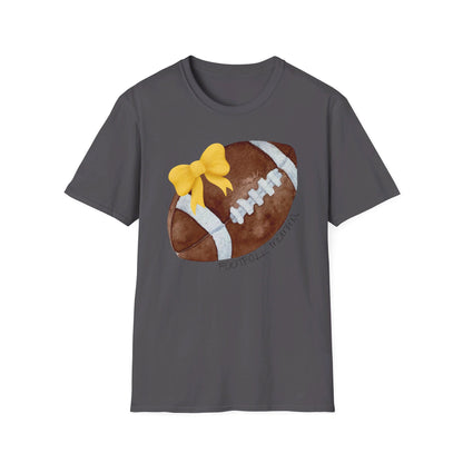 Football Momma T-Shirt with Yellow Bow