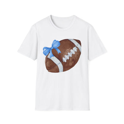 Football T-Shirt with Blue Bow