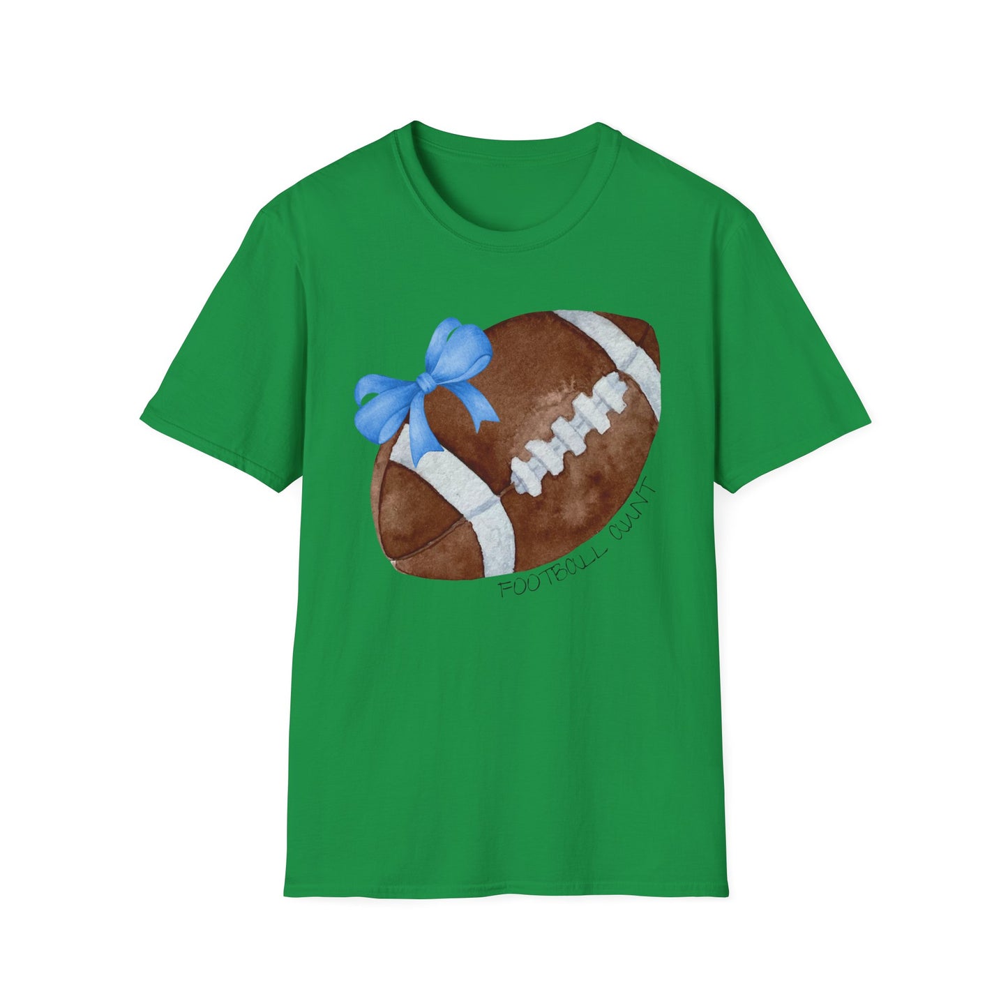 Football Aunt T-Shirt with Blue Bow