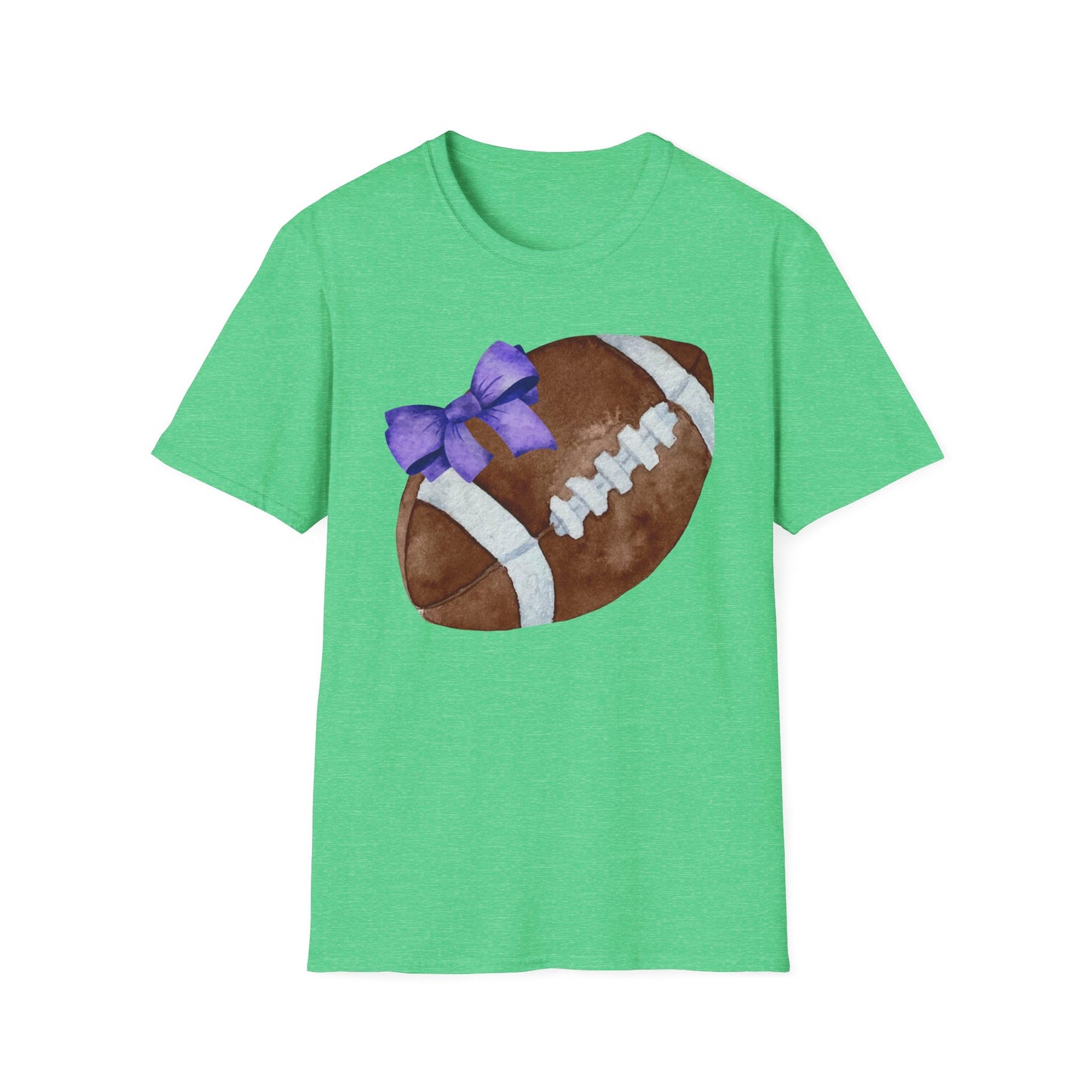 Football T-Shirt with Purple Bow