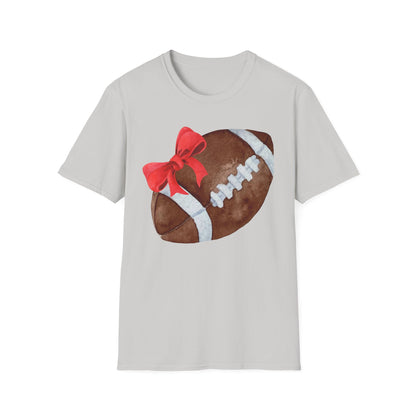 Football T-Shirt with Red Bow