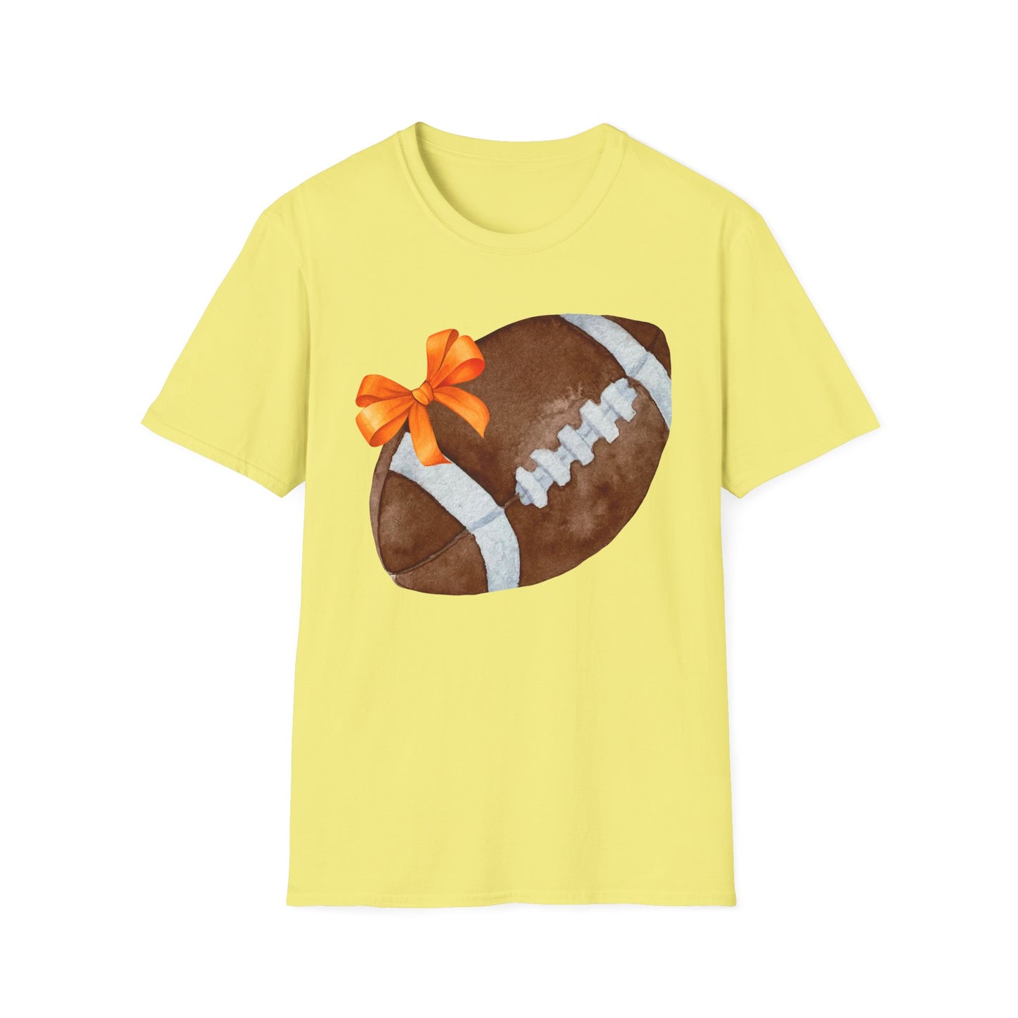 Football T-Shirt with Orange Bow